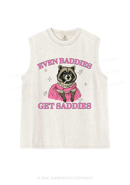 Raccoon Get Saddies Y2K Washed Tank Cherrykitten