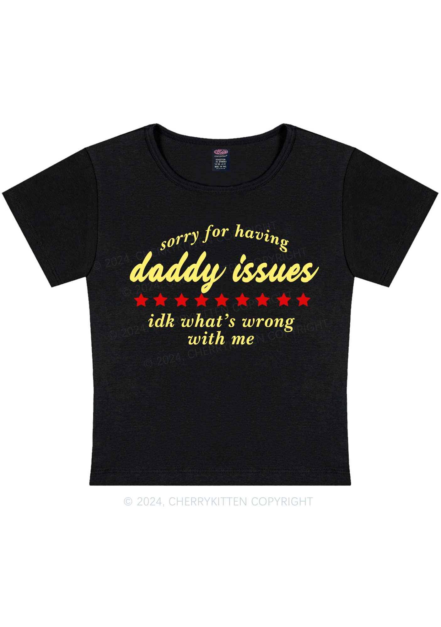 Sorry For Having Daddy Issues Y2K Baby Tee Cherrykitten