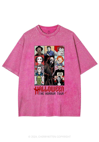 Halloween Horror Tour Y2K Washed Tee Cherrykitten