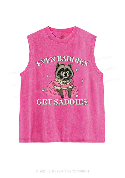 Raccoon Get Saddies Y2K Washed Tank Cherrykitten