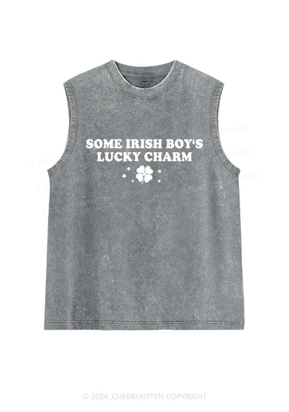 Irish Boys Lucky Charm St Patricks Y2K Washed Tank Cherrykitten