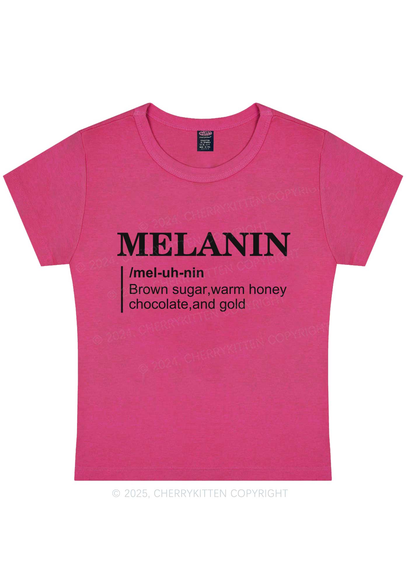 Melanin Definition Y2K Baby Tee Cherrykitten