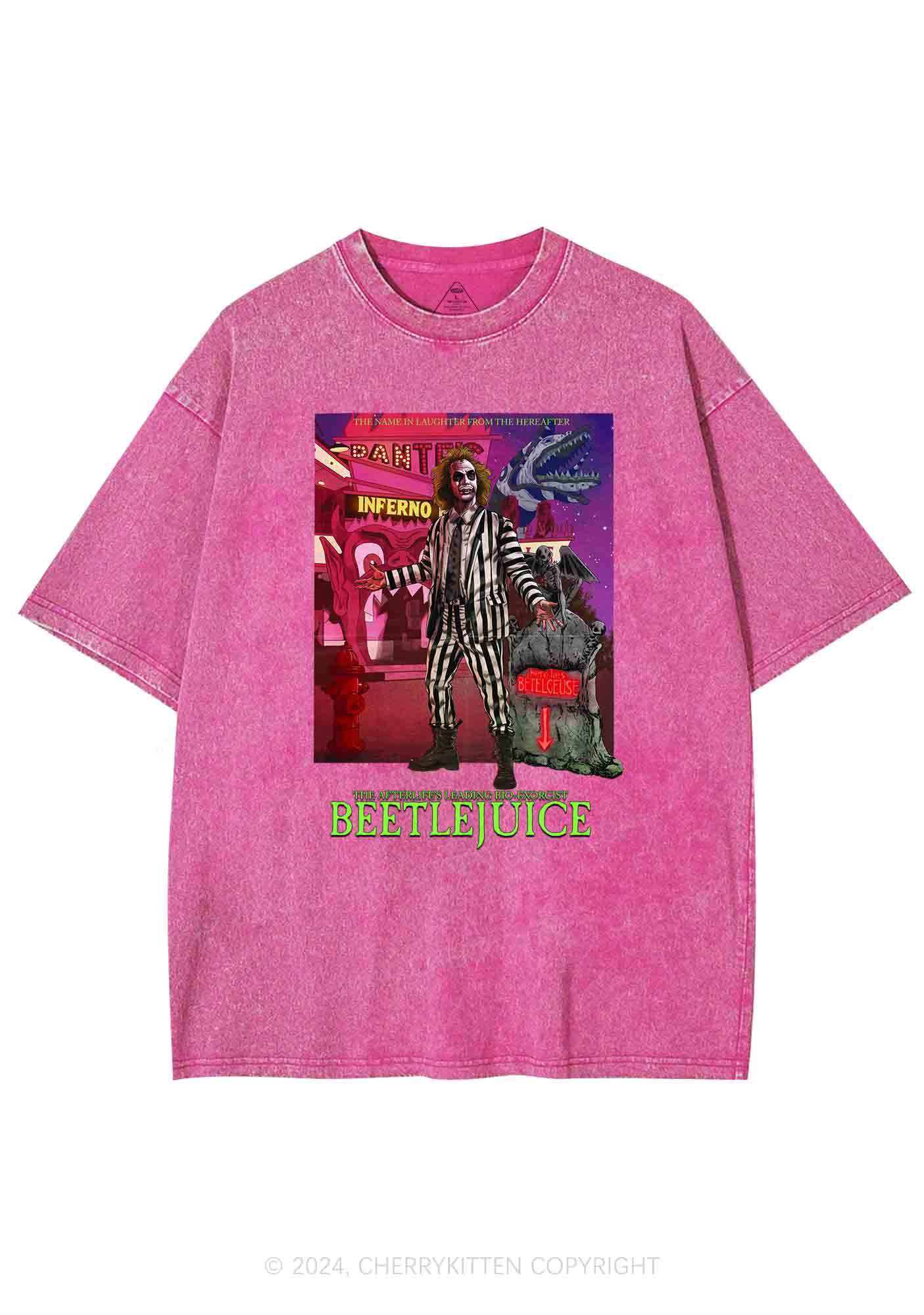 Halloween Here Lies Y2K Washed Tee Cherrykitten