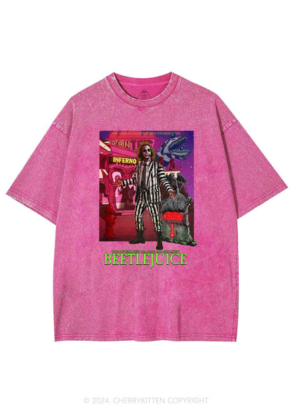 Halloween Here Lies Y2K Washed Tee Cherrykitten