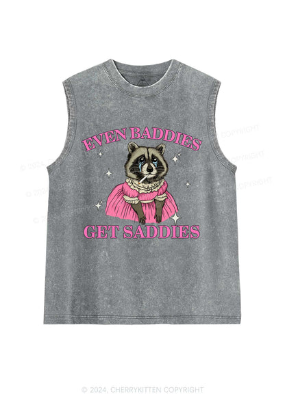 Raccoon Get Saddies Y2K Washed Tank Cherrykitten