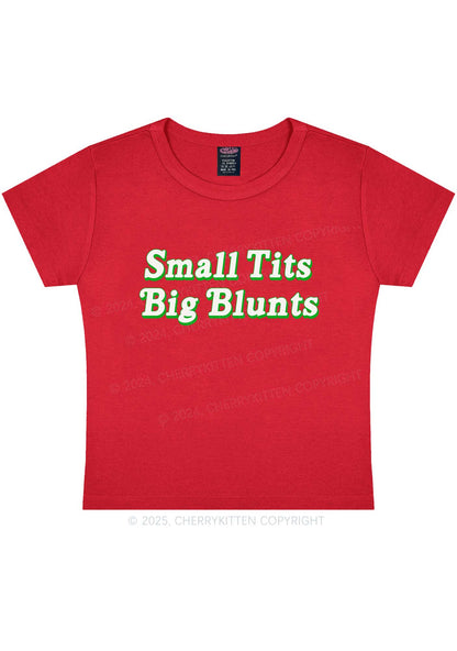 Small Txts Big Blunts Y2K Baby Tee Cherrykitten