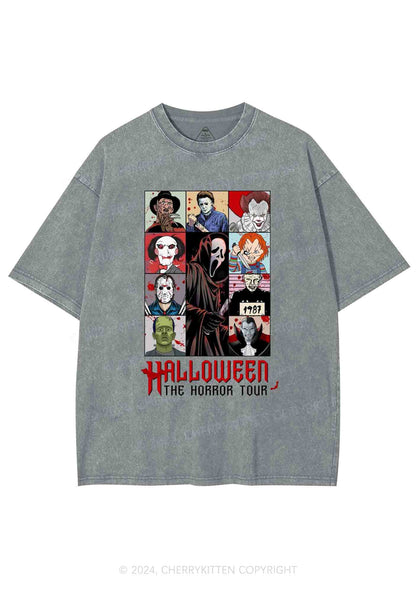 Halloween Horror Tour Y2K Washed Tee Cherrykitten