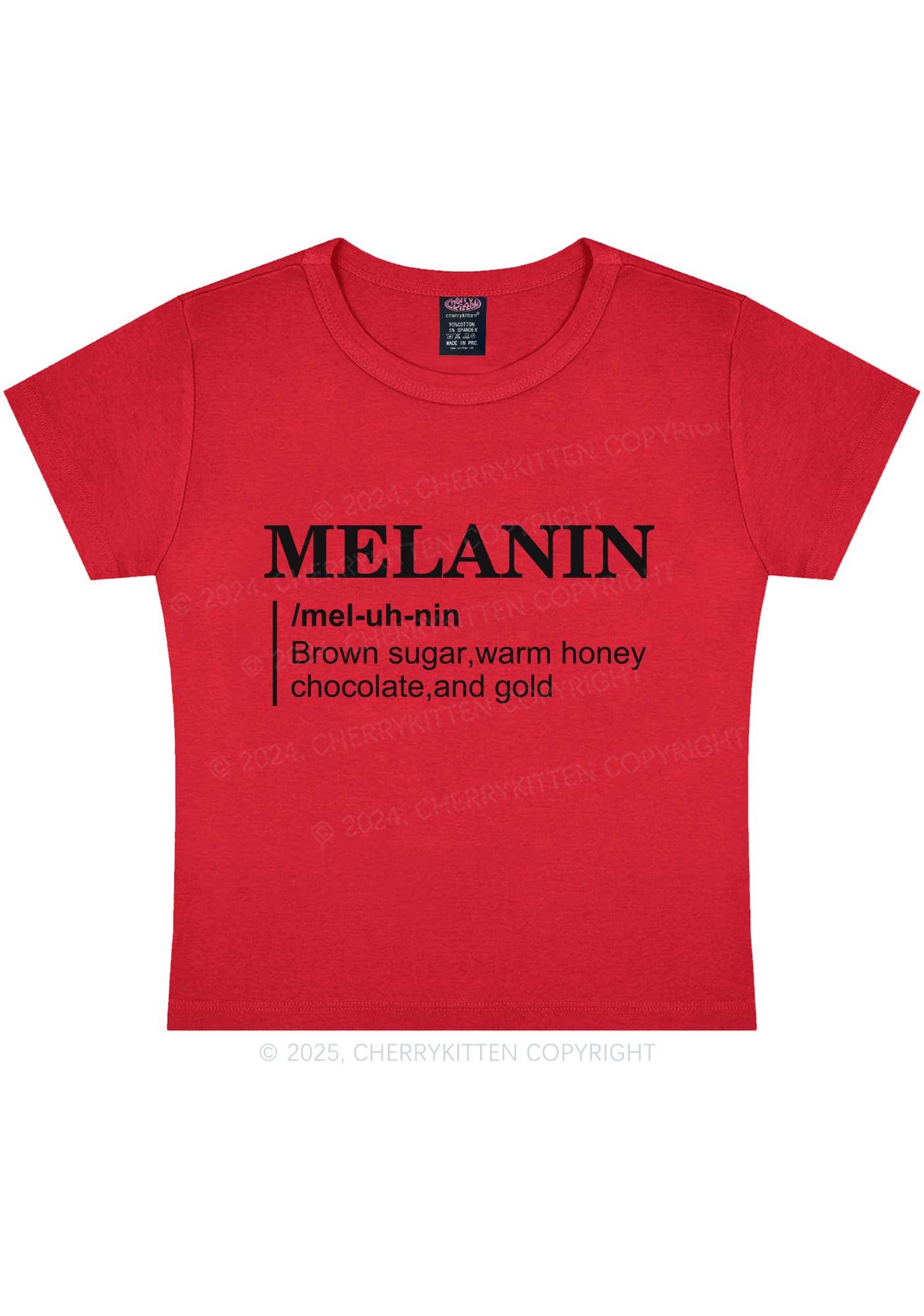 Melanin Definition Y2K Baby Tee Cherrykitten