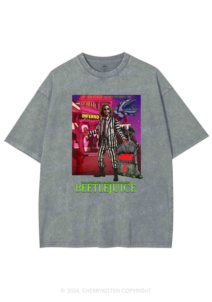 Halloween Here Lies Y2K Washed Tee Cherrykitten