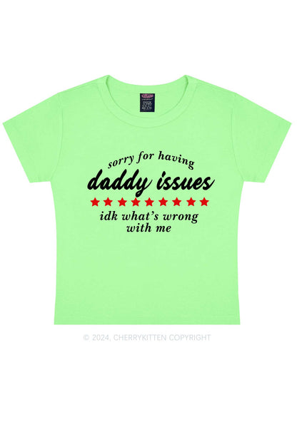 Sorry For Having Daddy Issues Y2K Baby Tee Cherrykitten