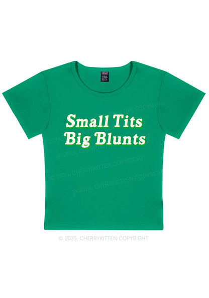 Small Txts Big Blunts Y2K Baby Tee Cherrykitten