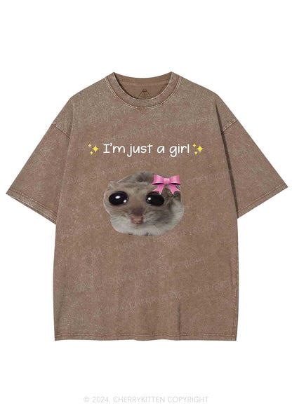 I'm A Girl Y2K Washed Tee Cherrykitten