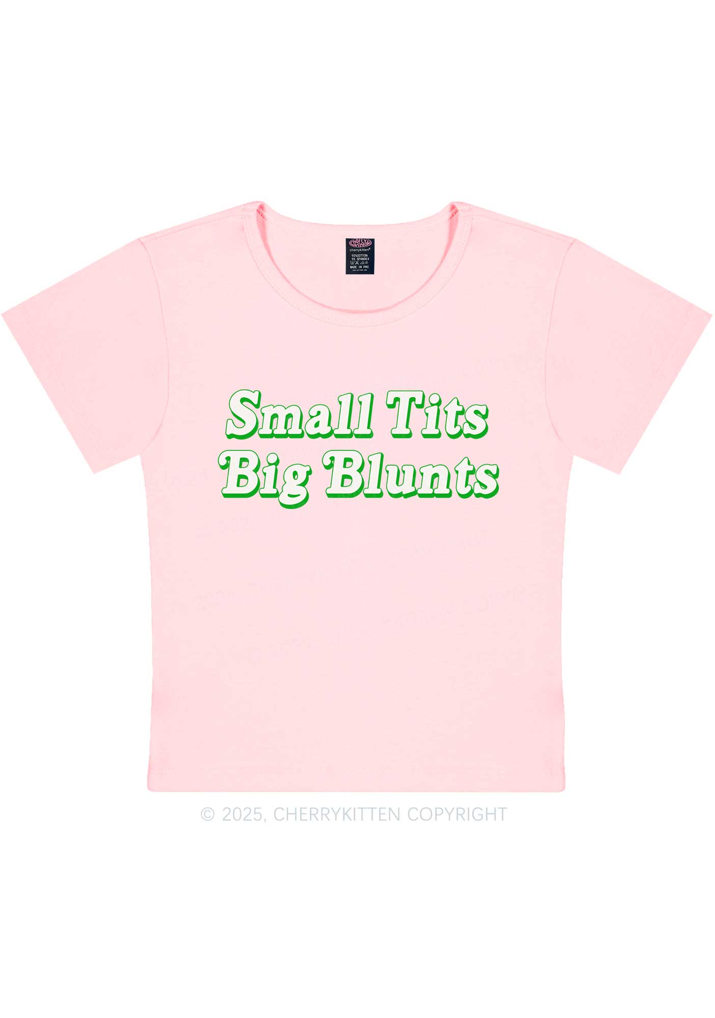 Small Txts Big Blunts Y2K Baby Tee Cherrykitten