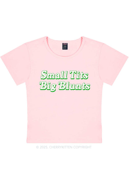 Small Txts Big Blunts Y2K Baby Tee Cherrykitten