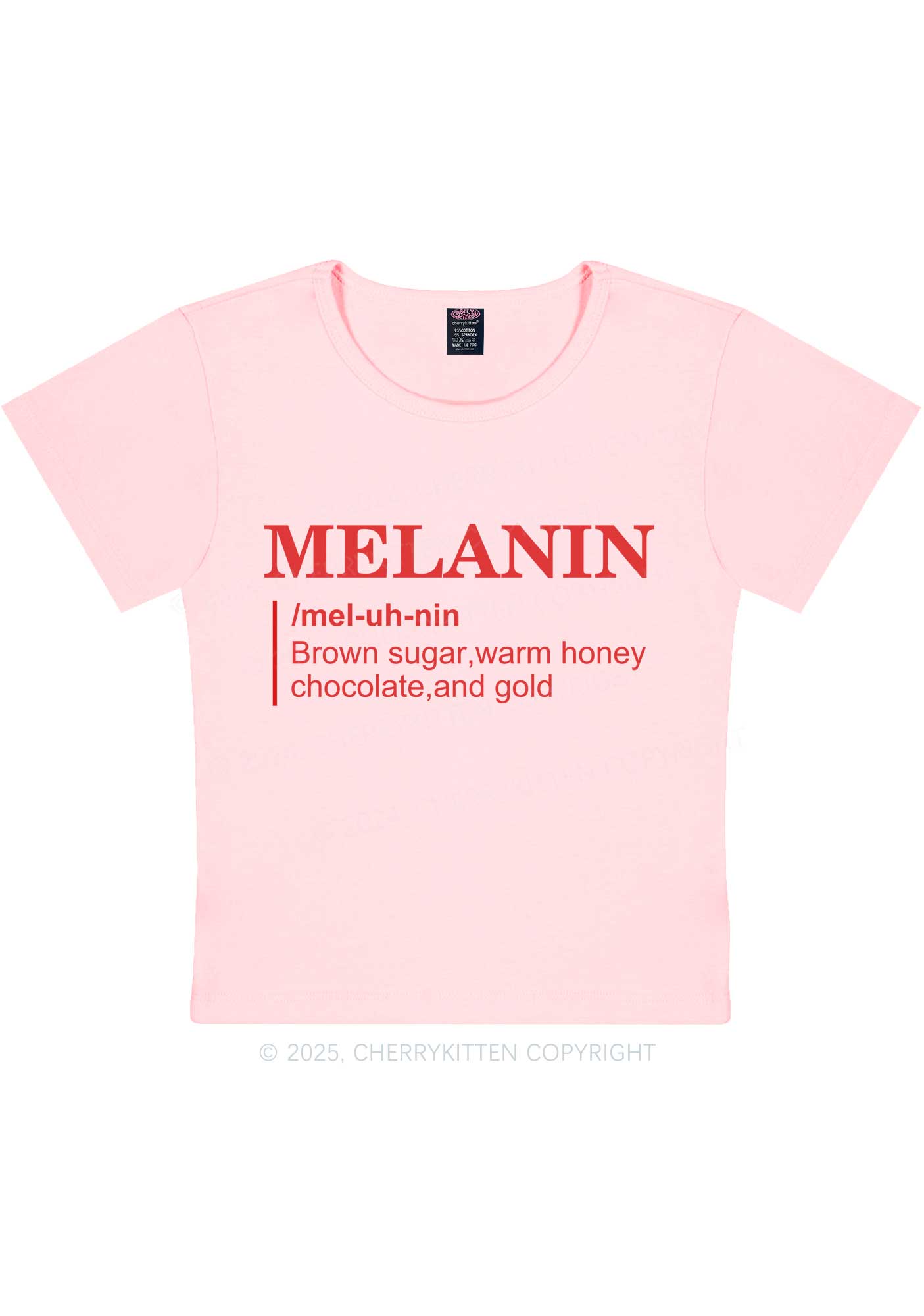 Melanin Definition Y2K Baby Tee Cherrykitten