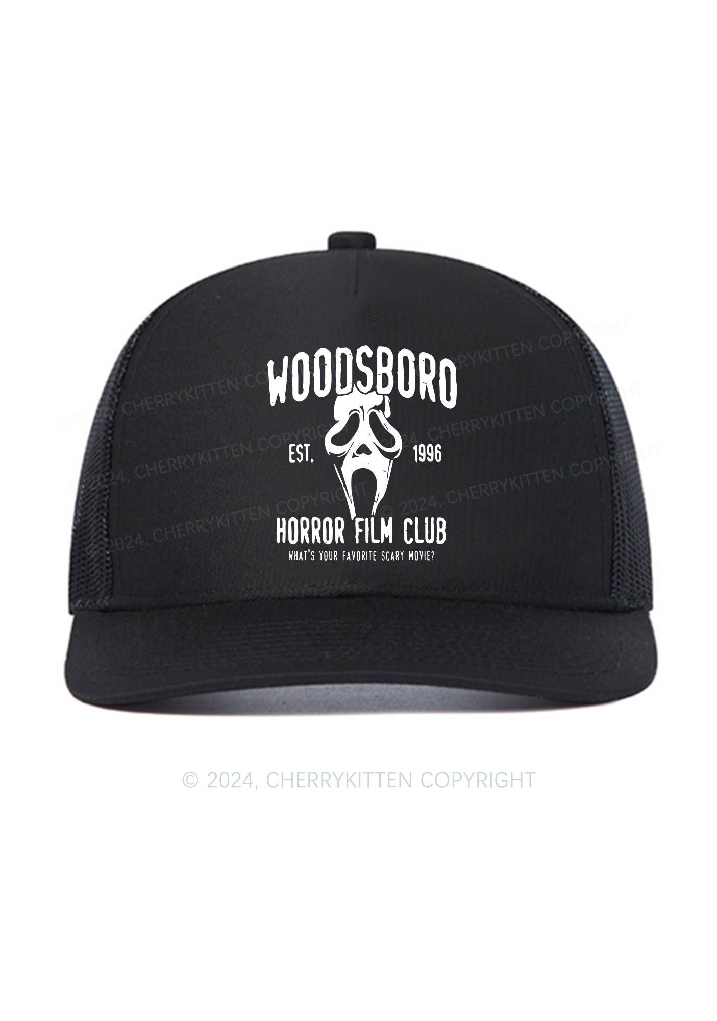 Horror Film Club Halloween Y2K Trucker Mesh Hat Cherrykitten