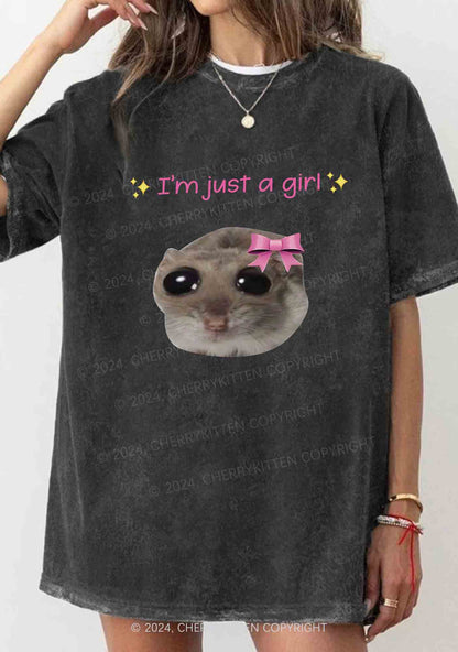 I'm A Girl Y2K Washed Tee Cherrykitten