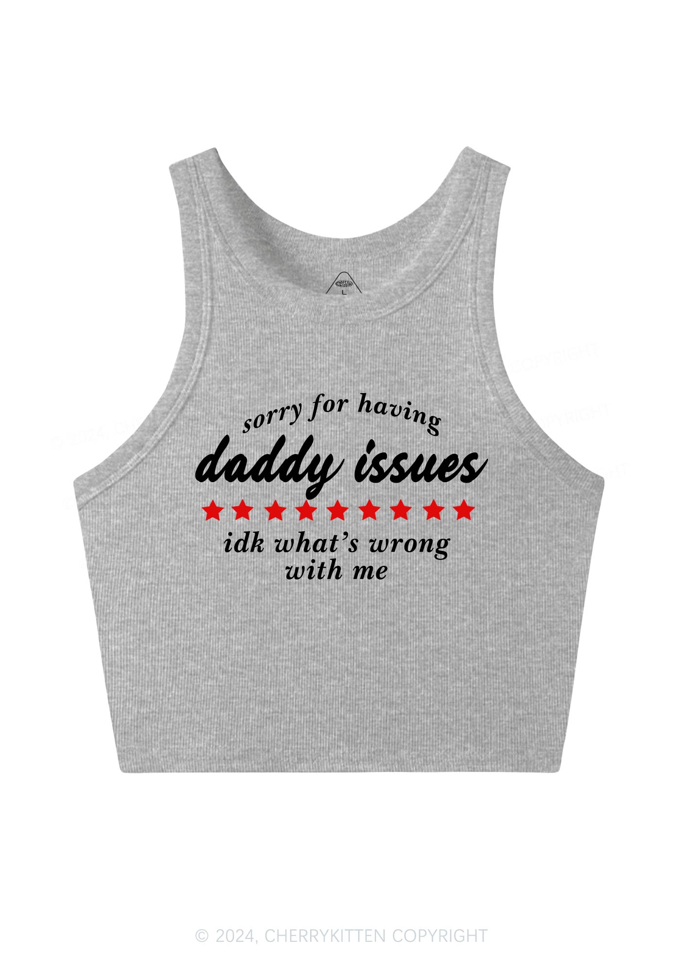 Sorry For Having Daddy Issues Y2K Crop Tank Top Cherrykitten