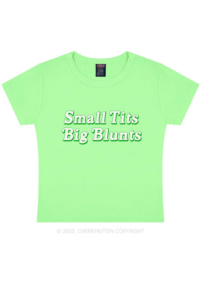 Small Txts Big Blunts Y2K Baby Tee Cherrykitten