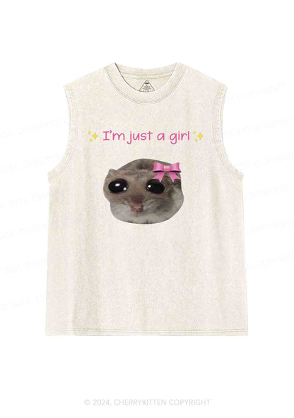 I'm A Girl Y2K Washed Tank Cherrykitten