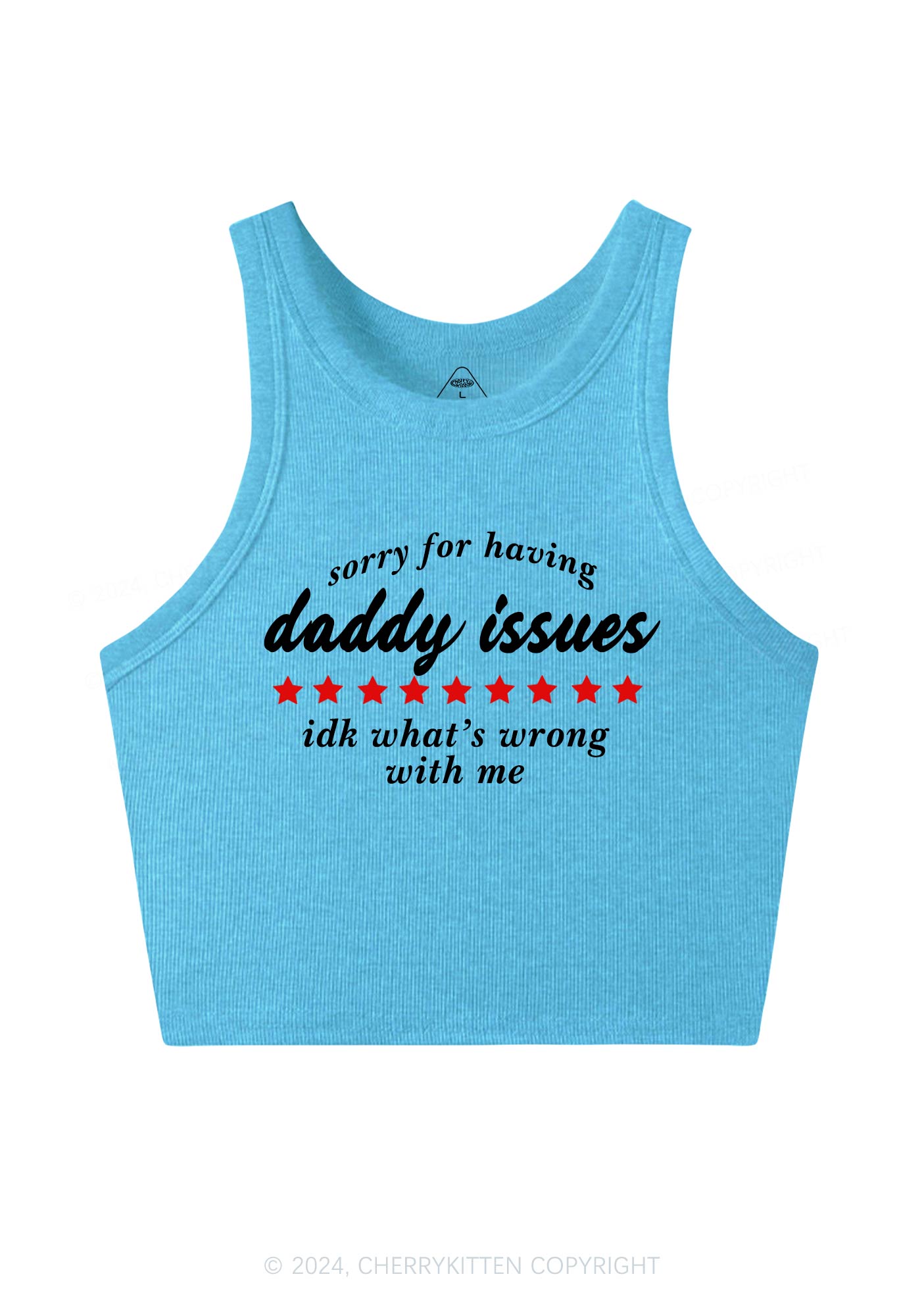 Sorry For Having Daddy Issues Y2K Crop Tank Top Cherrykitten