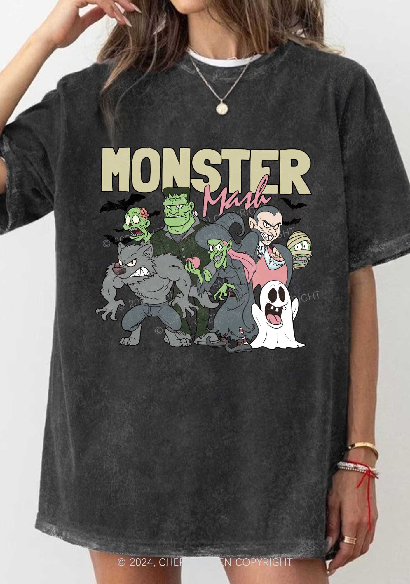 Halloween Monster Y2K Washed Tee Cherrykitten