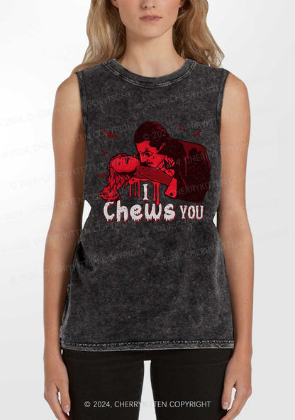 Halloween Chews You Y2K Washed Tank Cherrykitten