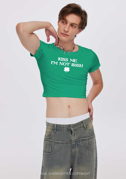 Im Not Irish St Patricks Y2K Baby Tee Cherrykitten