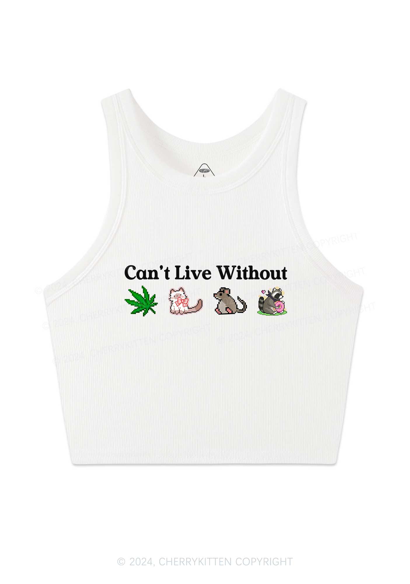 Can't Live Without Y2K Crop Tank Top Cherrykitten