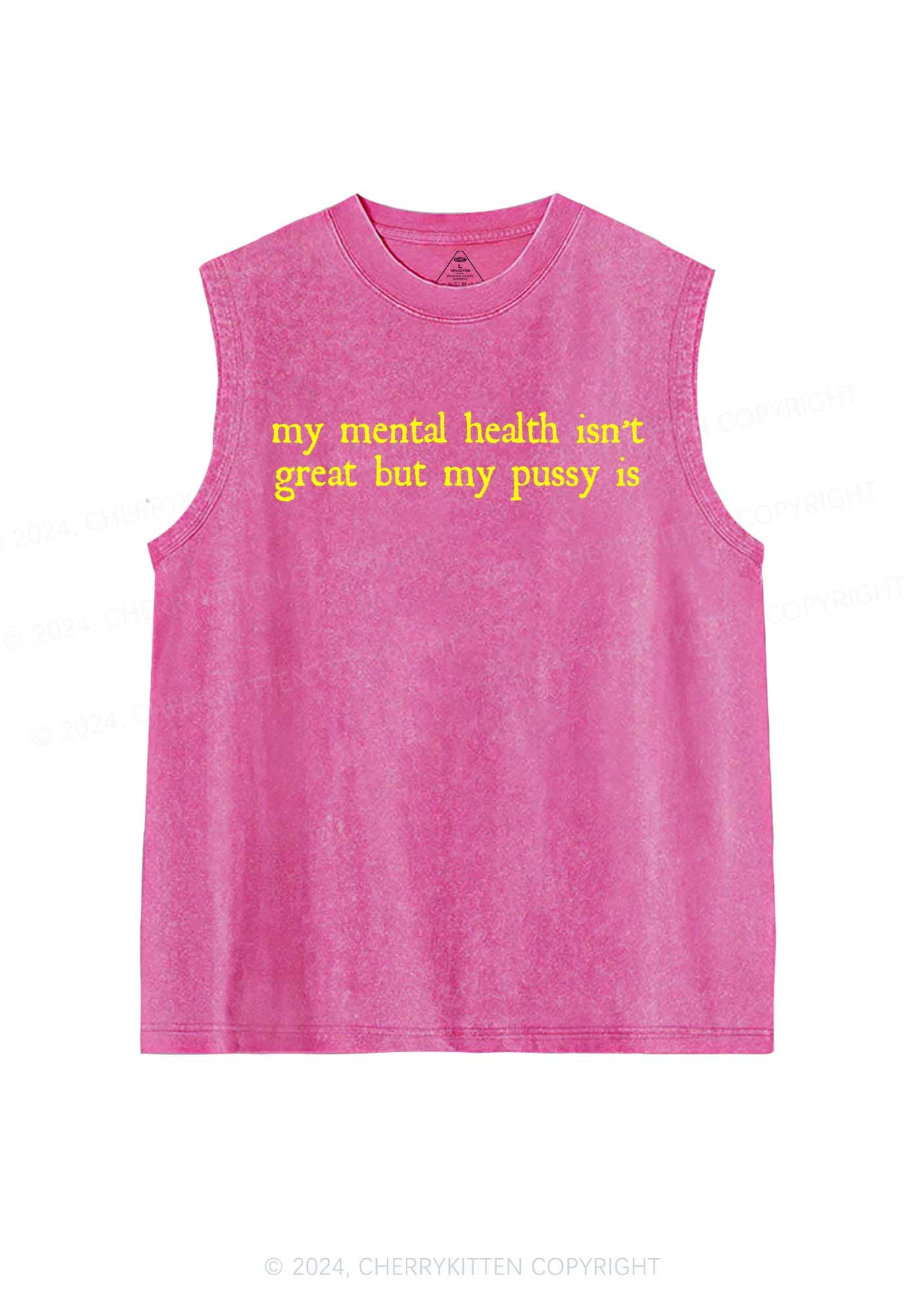 Great Mental Health Y2K Washed Tank Cherrykitten