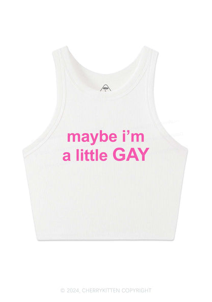 Maybe I'm A Gay Y2K Crop Tank Top Cherrykitten