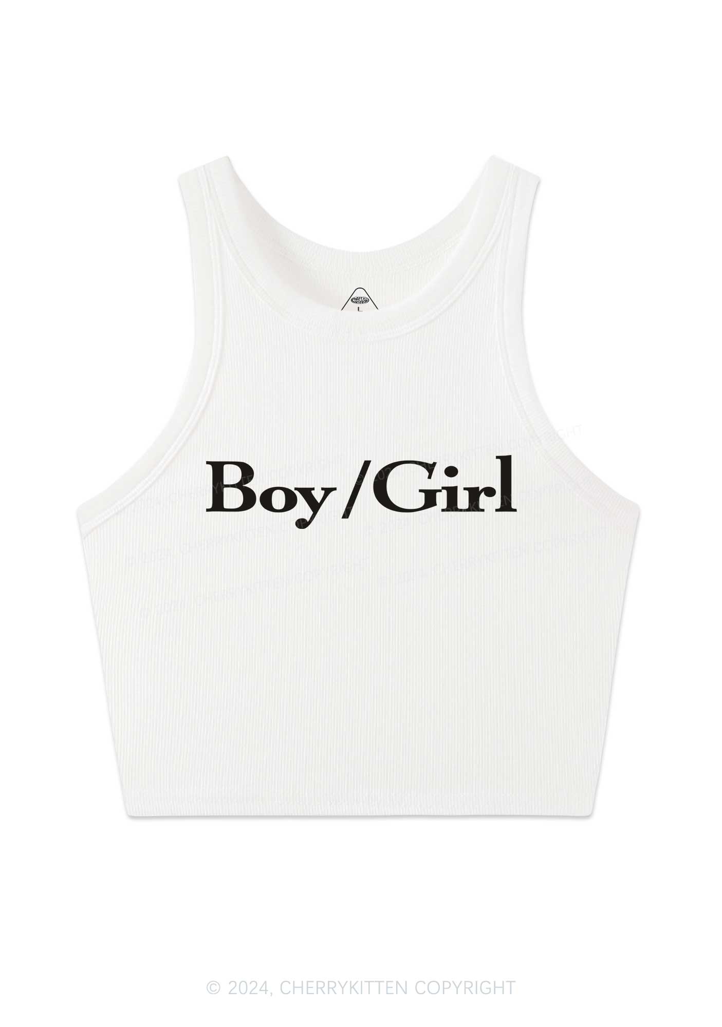 Boy Or Girl Y2K Crop Tank Top Cherrykitten