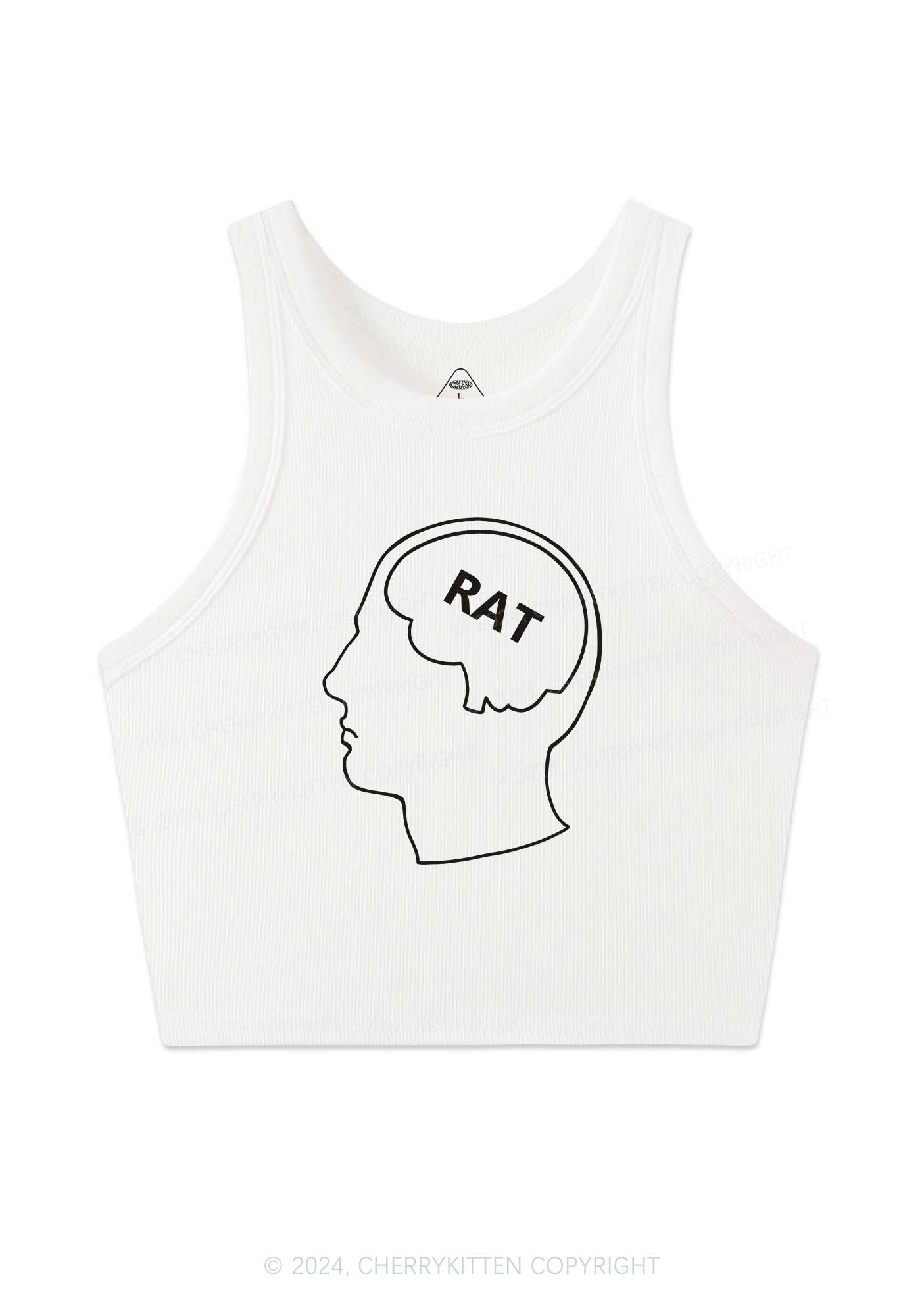 Rat Brain Y2K Crop Tank Top Cherrykitten