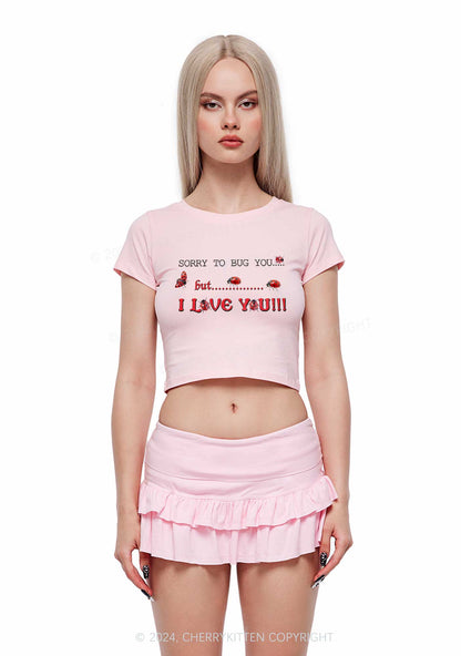 Sorry To Bug You Y2K Baby Tee Cherrykitten