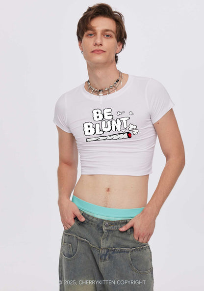 Be Blunt Y2K Baby Tee Cherrykitten