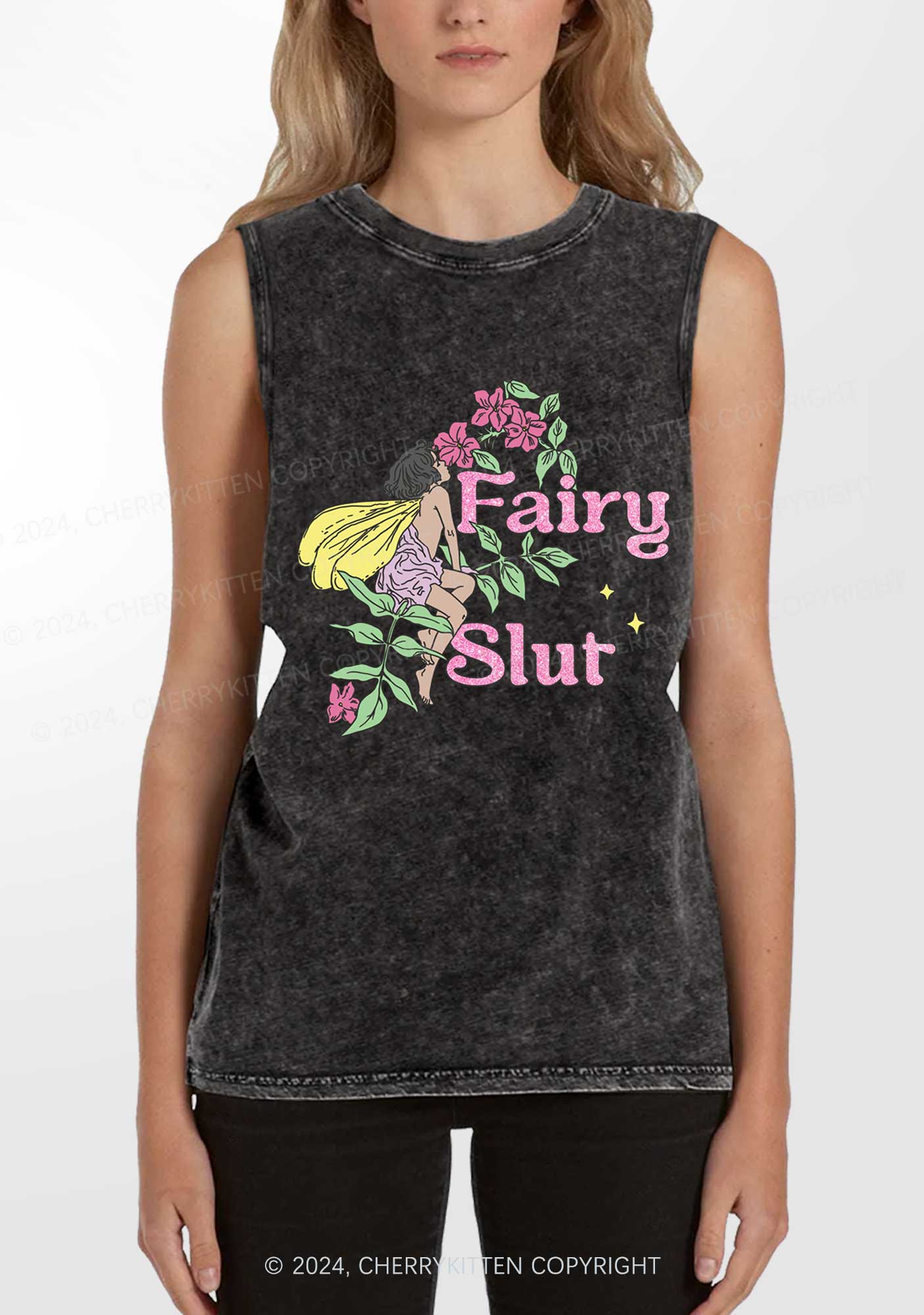 Fairy Slxt Y2K Washed Tank Cherrykitten