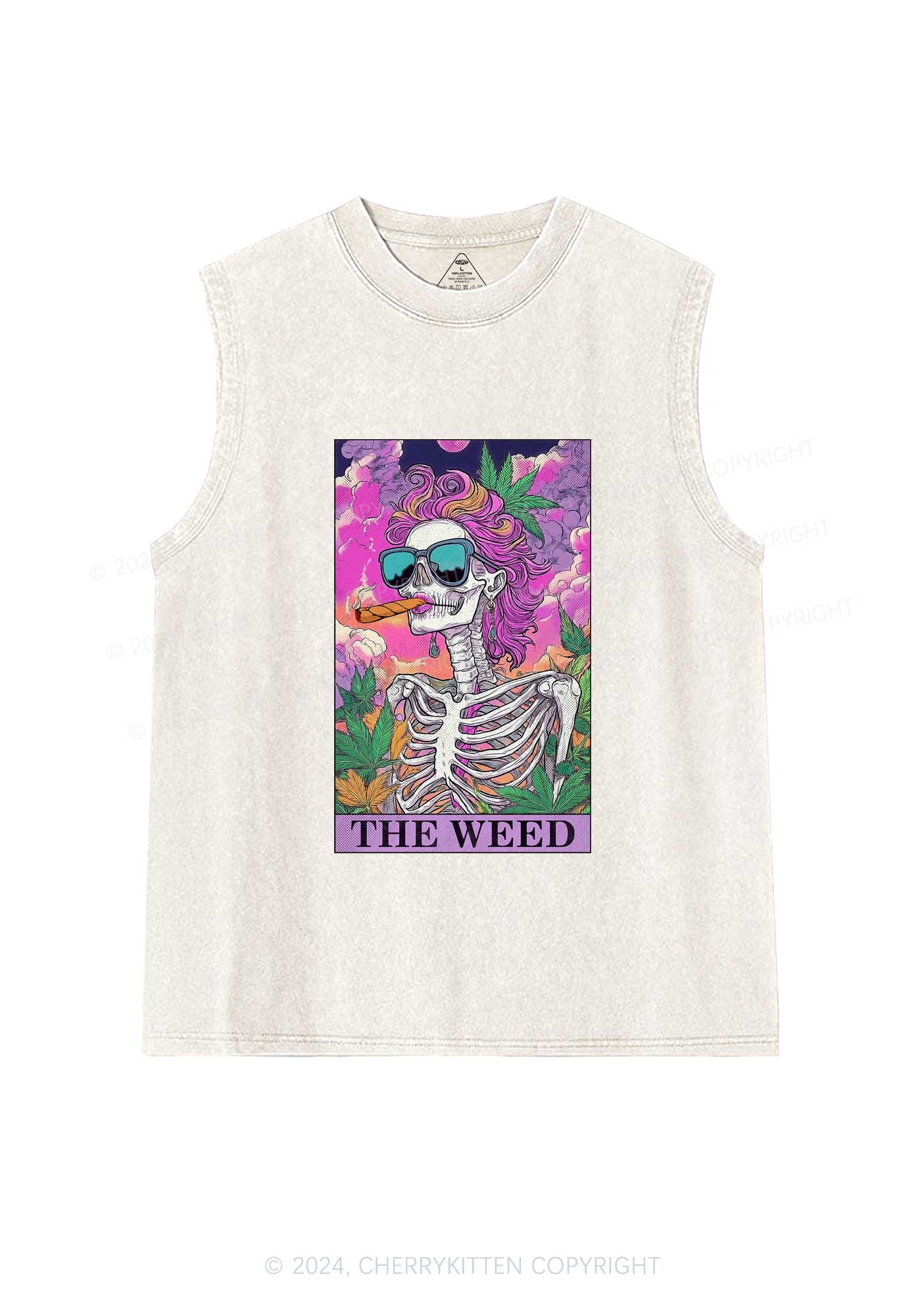 The Wxxd Skeleton Y2K Washed Tank Cherrykitten