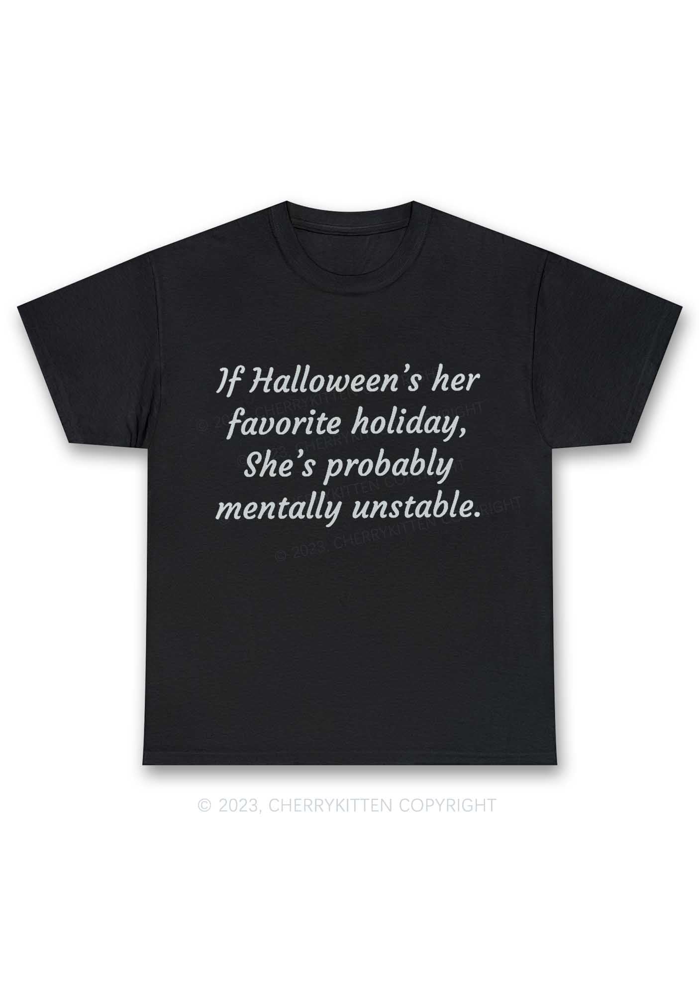 Halloween's Her Favorite Holiday Y2K Chunky Shirt Cherrykitten