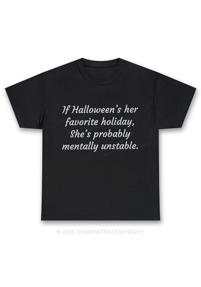 Halloween's Her Favorite Holiday Y2K Chunky Shirt Cherrykitten