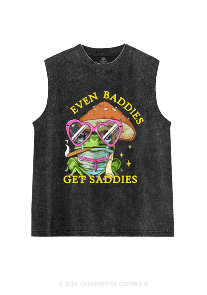 Even Baddies Frog Y2K Washed Tank Cherrykitten