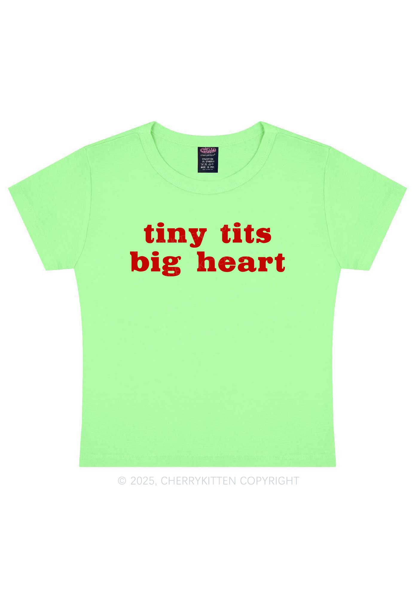 Tiny Txts Big Heart Y2K Baby Tee Cherrykitten