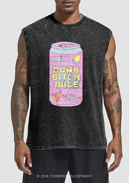 Dumb Bxxch Juice Y2K Washed Tank Cherrykitten