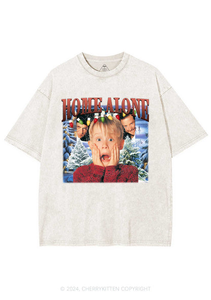 Christmas Home Alone Boy Y2K Washed Tee Cherrykitten