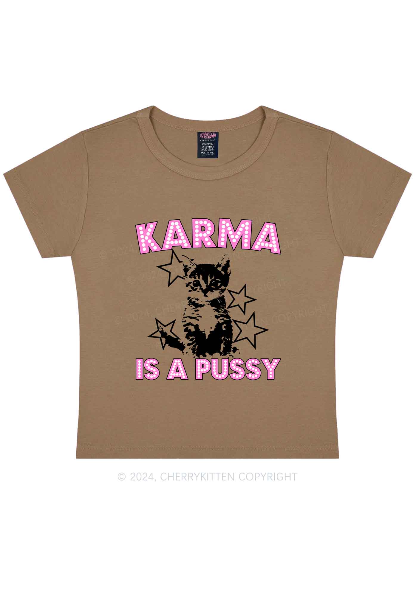 Karma Puxxy Y2K Baby Tee Cherrykitten