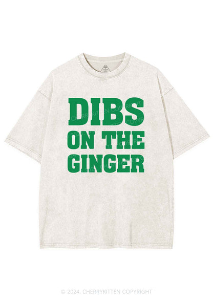 Dibs On The Ginger St Patricks Y2K Washed Tee Cherrykitten