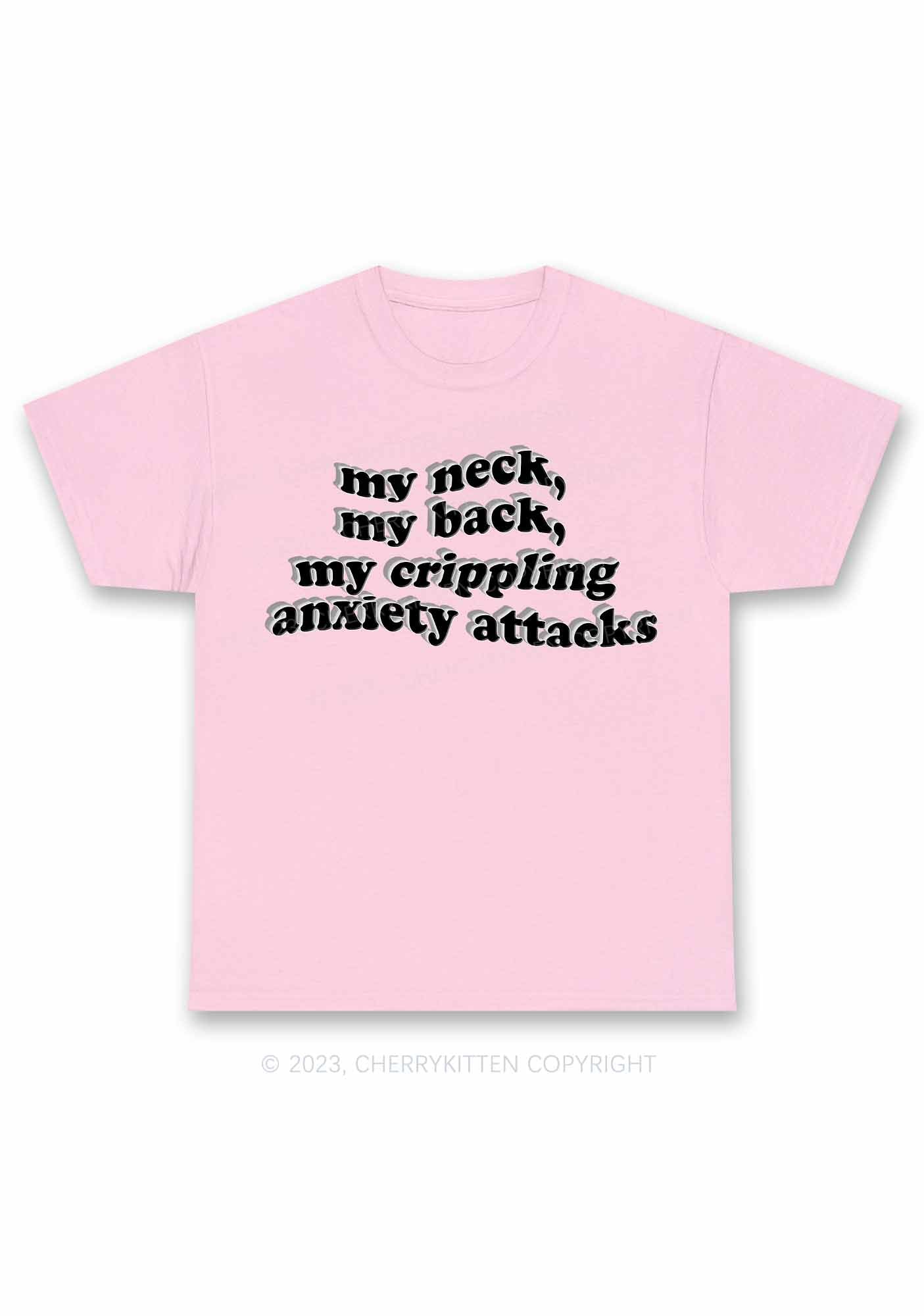 My Crippling Anxiety Attacks Y2K Chunky Shirt Cherrykitten