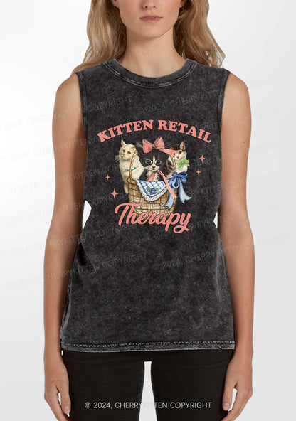 Kitten Retail Therapy Y2K Washed Tank Cherrykitten