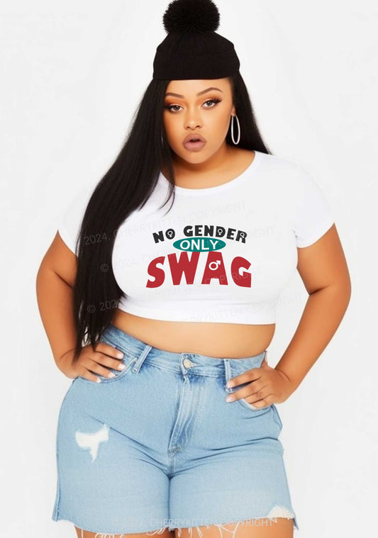 Curvy No Gender Only Swag Y2K Baby Tee Cherrykitten