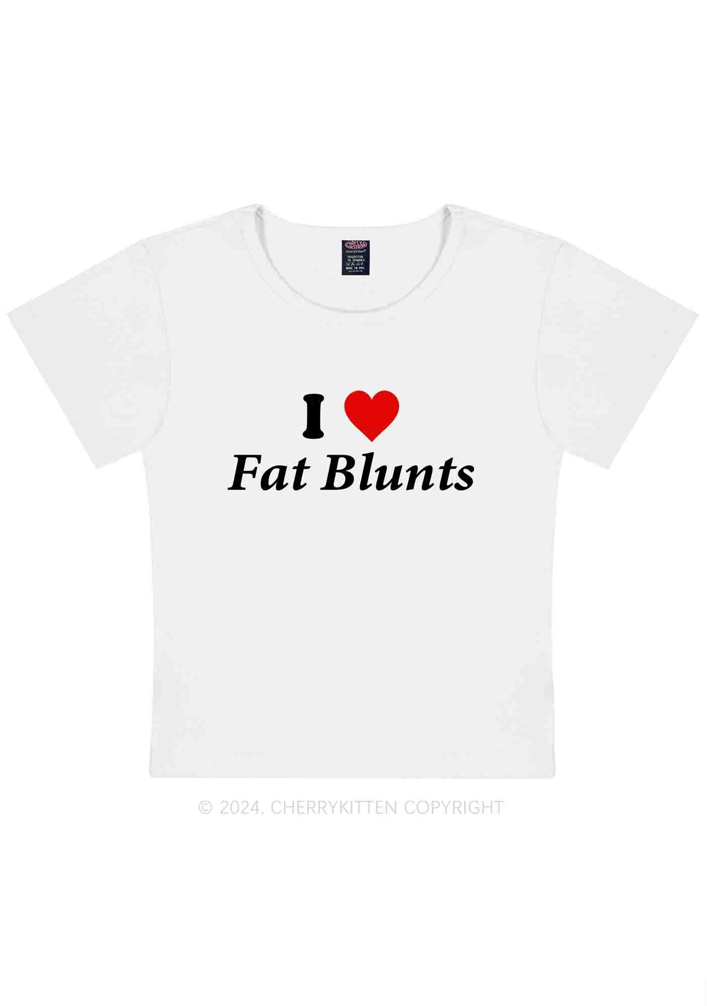 I Love Fat Blunts Y2K Baby Tee Cherrykitten