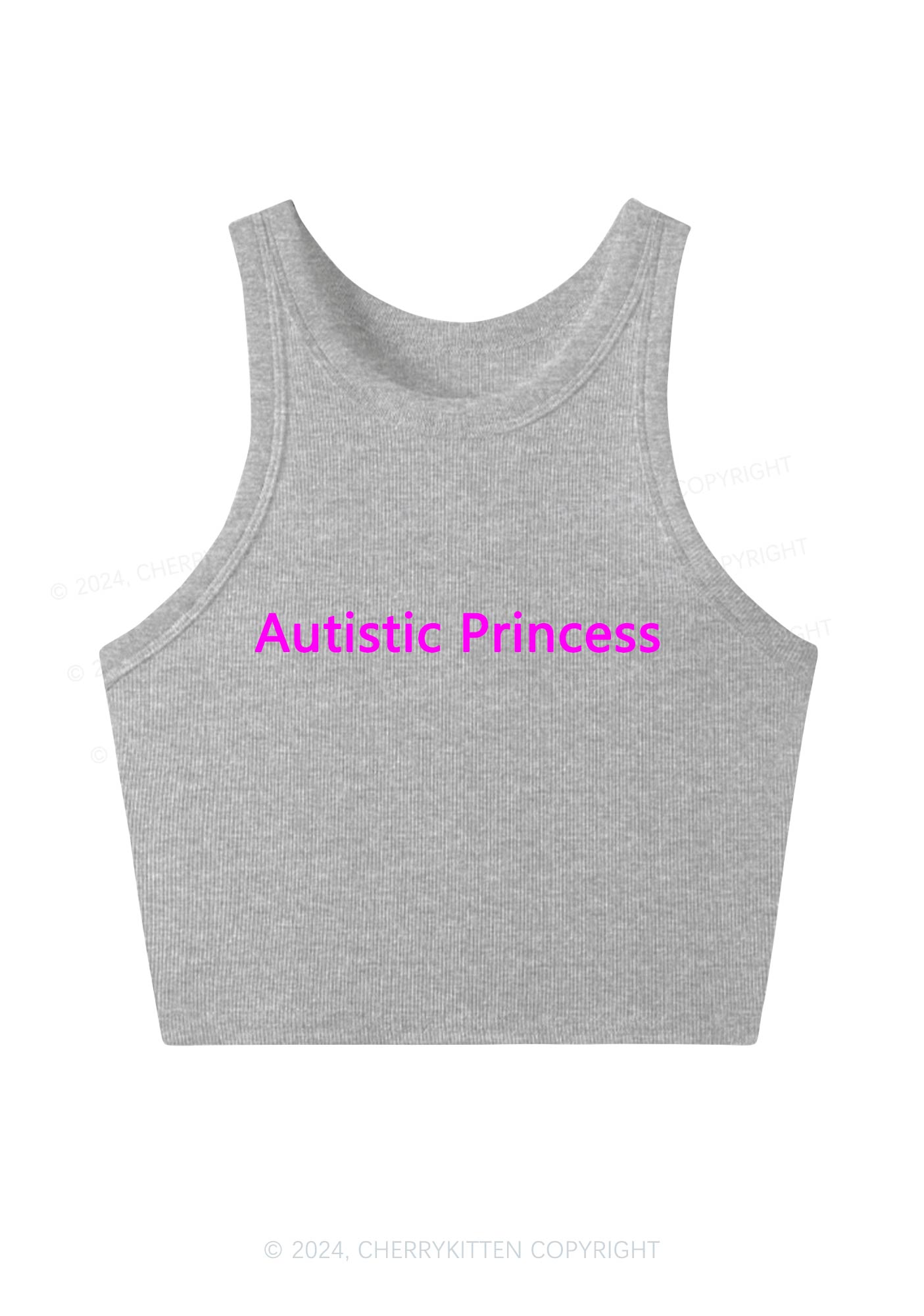 Autistic Princess Y2K Crop Tank Top Cherrykitten